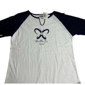 Vintage Hard Rock Cafe Shirt XL Tijuana Mexico‎ Butterfly Raglan Sleeve 90s KC